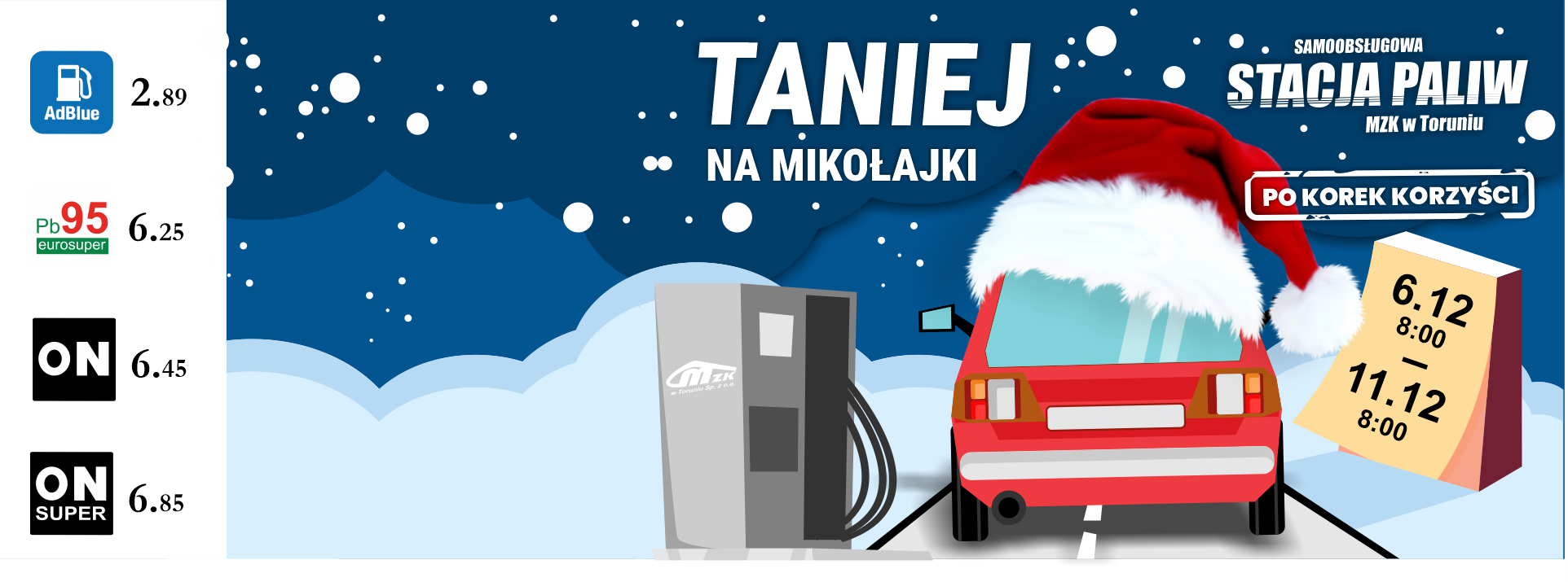 Mikołajki na stacji paliw
