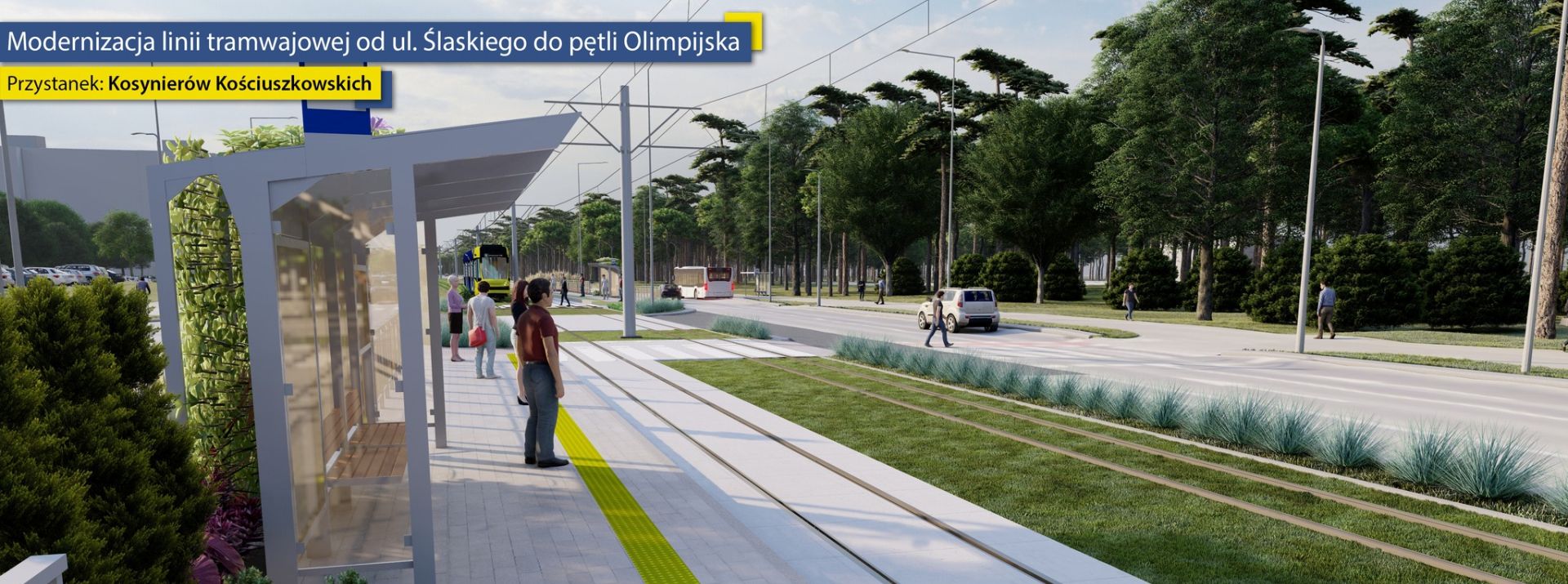 Wizualizacja przystanku tramwajowego