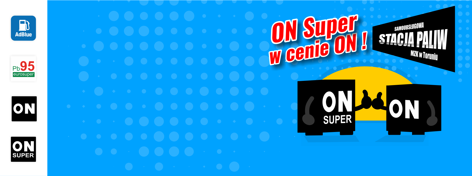 grafika dot. promocji na stacji paliw MZK ON Super w cenie ON